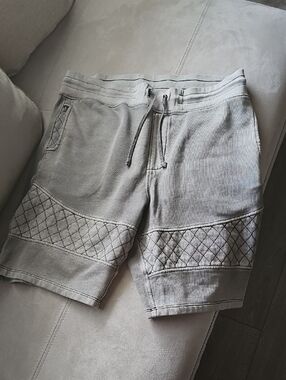 Cotton Citizen Quilted Panel Drawstring Shorts - Light Gray